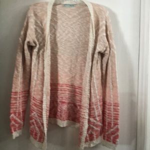 Maurices ombre coral open cardigan " read"